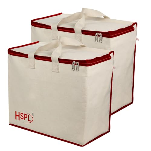 HSPL Canvas Round Storage Bags (Pack of 2)