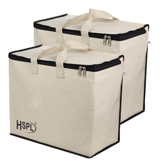 HSPL Canvas Round Storage Bags (Pack of 2)
