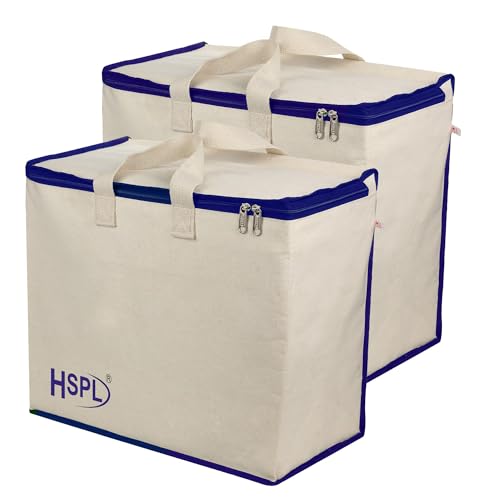 HSPL Canvas Round Storage Bags (Pack of 2)