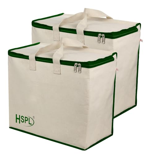 HSPL Canvas Round Storage Bags (Pack of 2)