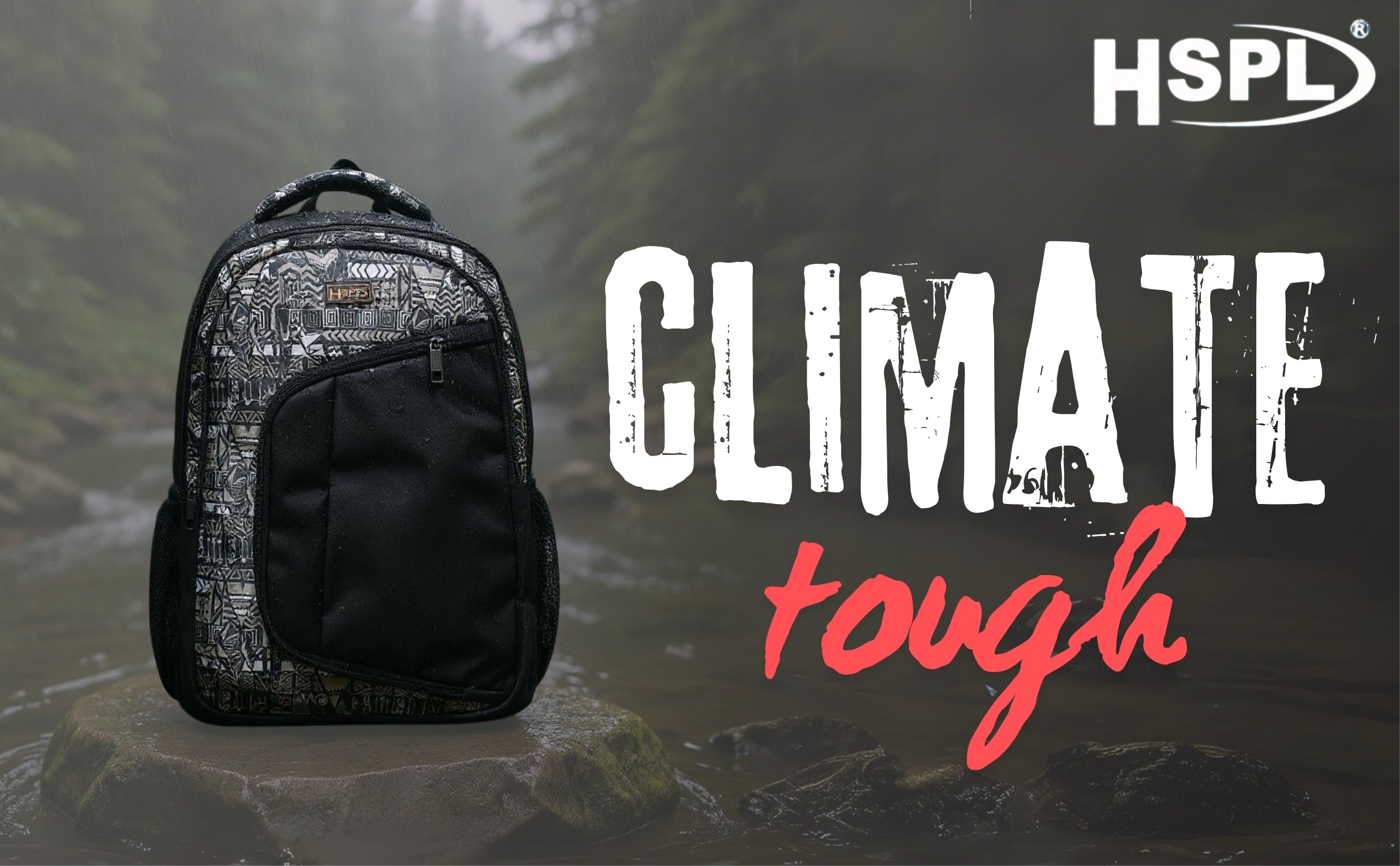 HSPL Printed Laptop & Study Backpack