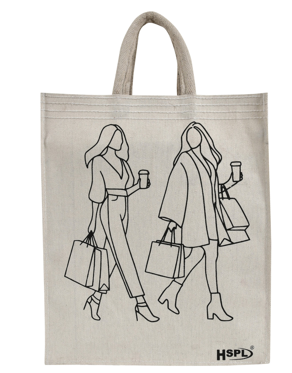 HSPL Printed Canvas Shopping Tote Bags (Pack of 2)