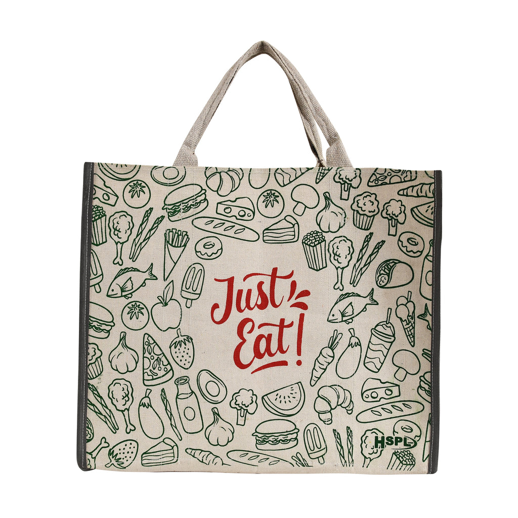 HSPL Multi-Pocket Canvas Grocery Organizer Tote Bag