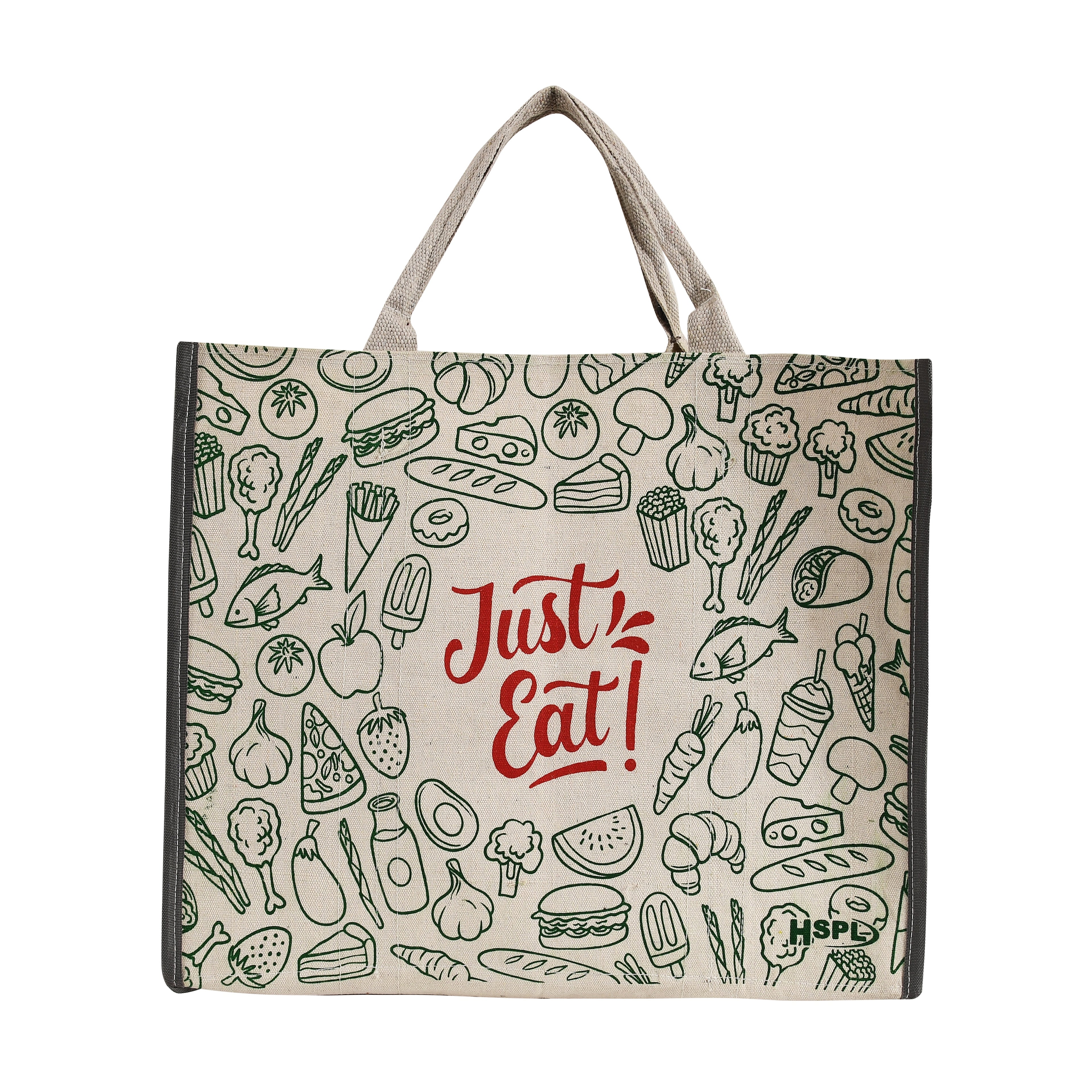HSPL Multi-Pocket Canvas Grocery Organizer Tote Bag