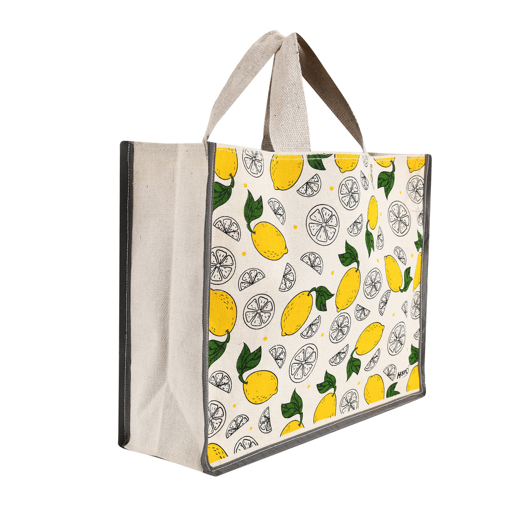 HSPL Printed Canvas Shopping Bags – Pack of 2