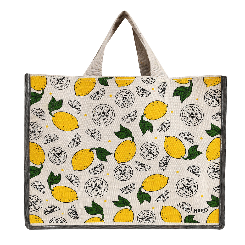 HSPL Printed Canvas Shopping Bags – Pack of 2
