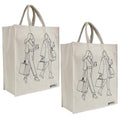 HSPL Printed Canvas Shopping Tote Bags (Pack of 2)